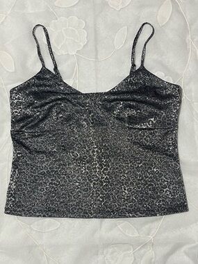 wild fable Black Sparkle Spaghetti-Strap Cami